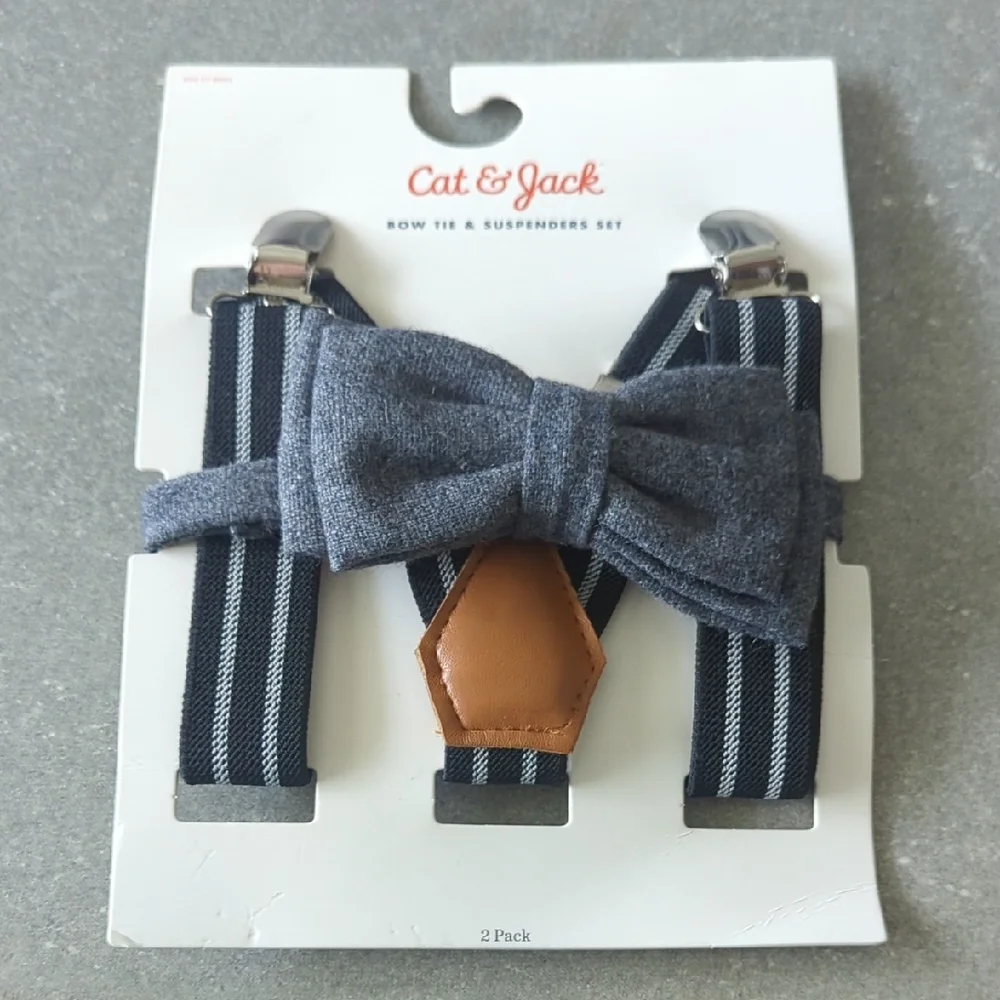 Cat & Jack Bow Tie and Suspenders Set